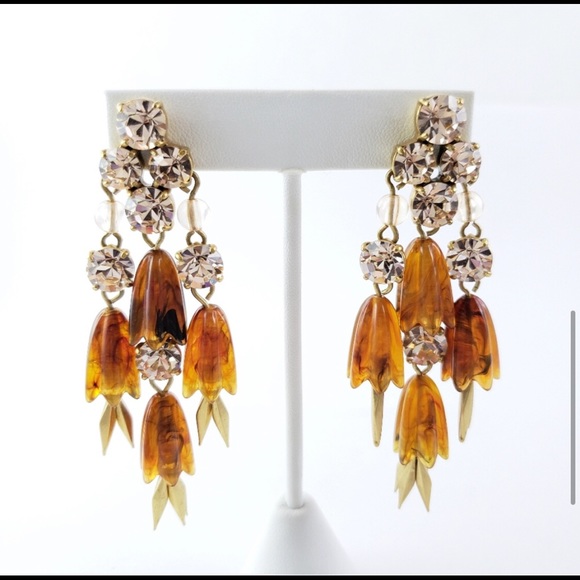 NWOT! J.Crew Earrings Faux Tortoise Shell Dangle - Picture 4 of 7